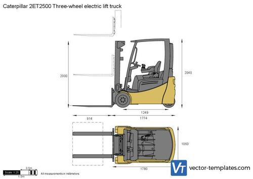 Caterpillar 2ET2500 Three-wheel electric lift truck