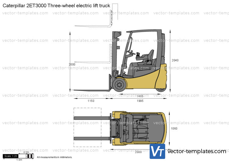 Caterpillar 2ET3000 Three-wheel electric lift truck