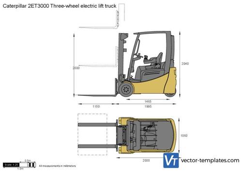 Caterpillar 2ET3000 Three-wheel electric lift truck