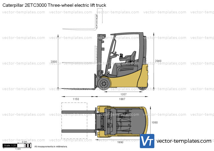 Caterpillar 2ETC3000 Three-wheel electric lift truck