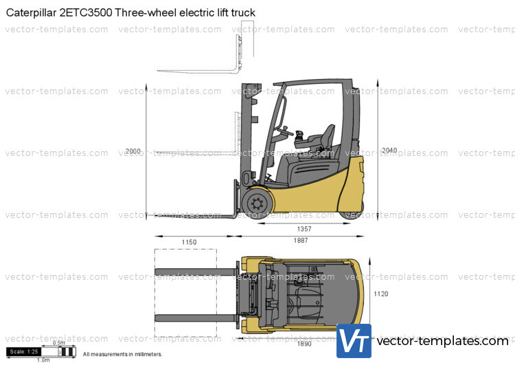 Caterpillar 2ETC3500 Three-wheel electric lift truck