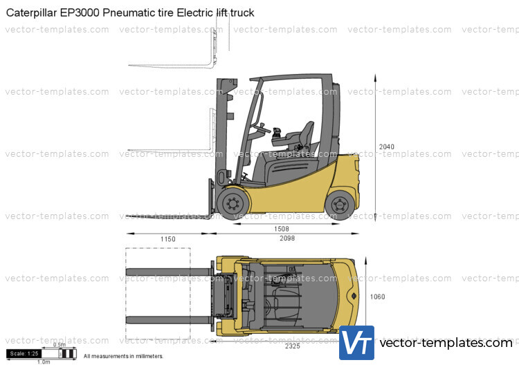 Caterpillar EP3000 Pneumatic tire Electric lift truck