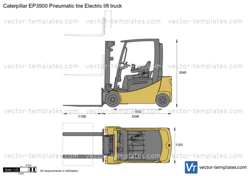 Caterpillar EP3500 Pneumatic tire Electric lift truck