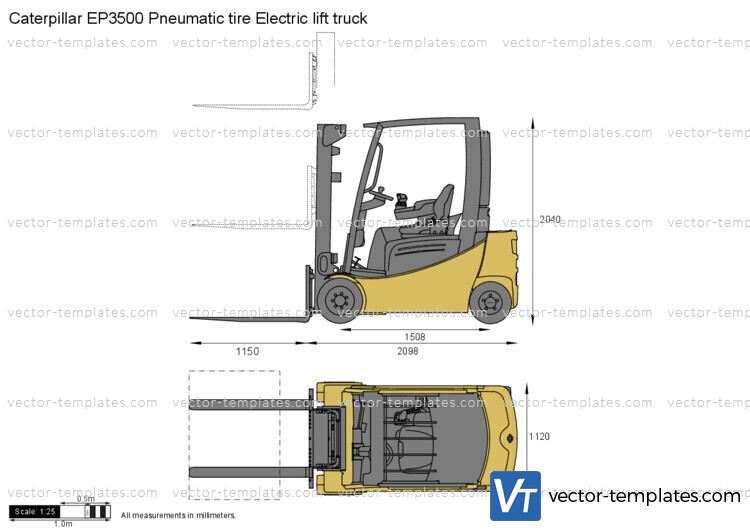 Caterpillar EP3500 Pneumatic tire Electric lift truck