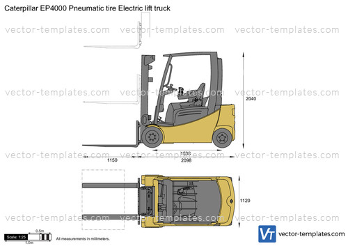 Caterpillar EP4000 Pneumatic tire Electric lift truck