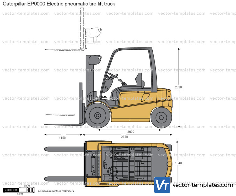 Caterpillar EP9000 Electric pneumatic tire lift truck