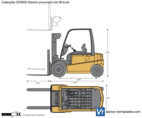 Caterpillar EP9000 Electric pneumatic tire lift truck