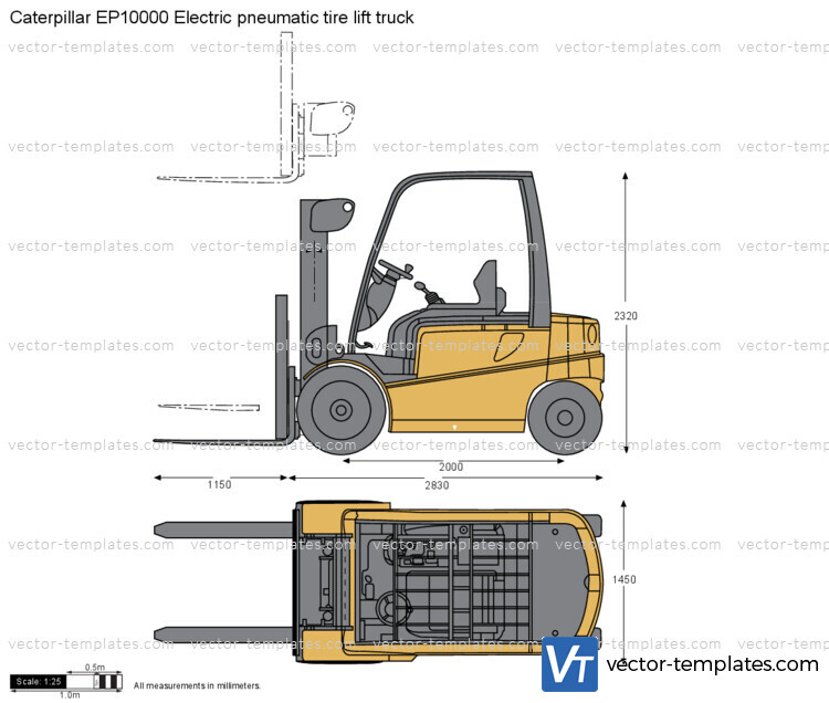 Caterpillar EP10000 Electric pneumatic tire lift truck