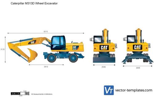 Caterpillar M313D Wheel Excavator