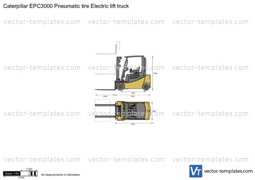 Caterpillar EPC3000 Pneumatic tire Electric lift truck