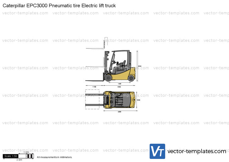 Caterpillar EPC3000 Pneumatic tire Electric lift truck