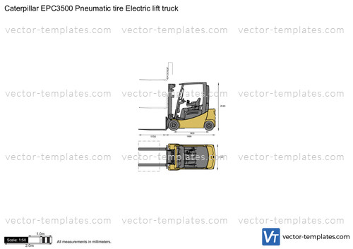 Caterpillar EPC3500 Pneumatic tire Electric lift truck