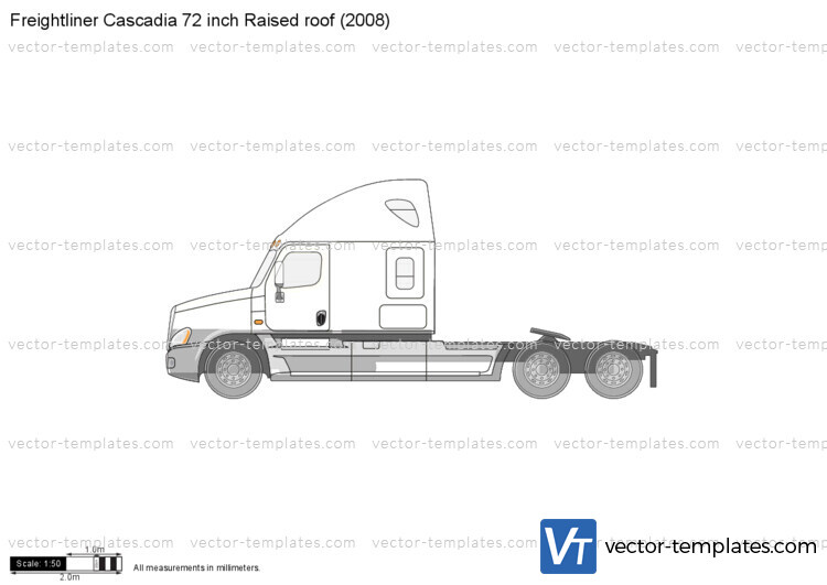 Freightliner Cascadia 72 inch Raised roof