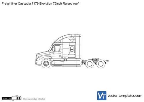 Freightliner Cascadia 7179 Evolution 72inch Raised roof