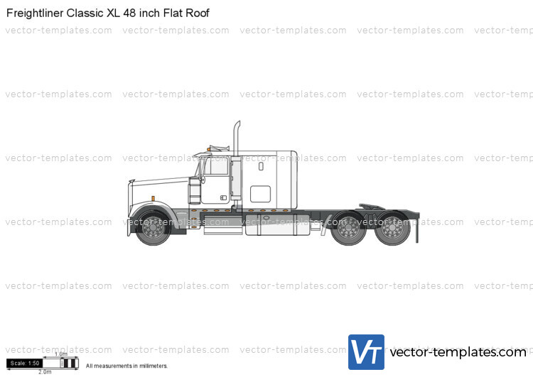 Freightliner Classic XL 48 inch Flat Roof