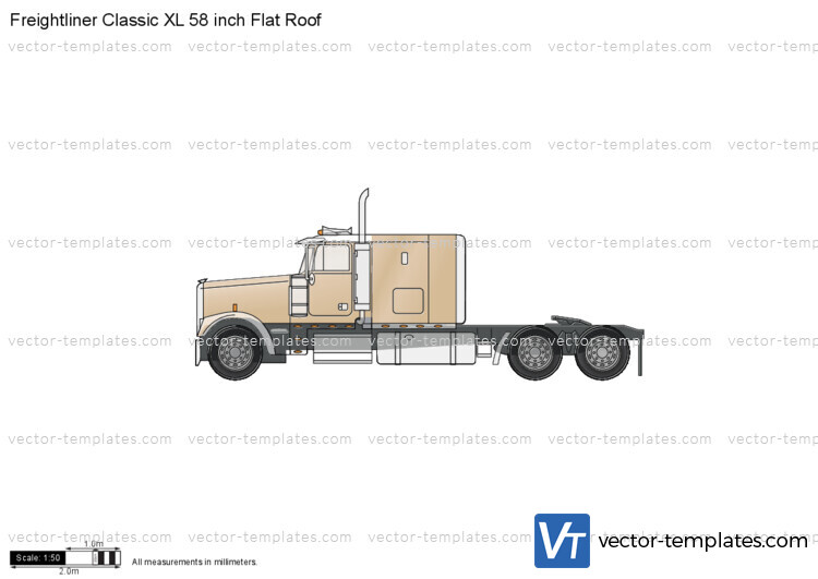 Freightliner Classic XL 58 inch Flat Roof