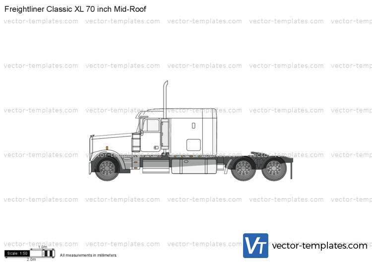 Freightliner Classic XL 70 inch Mid-Roof