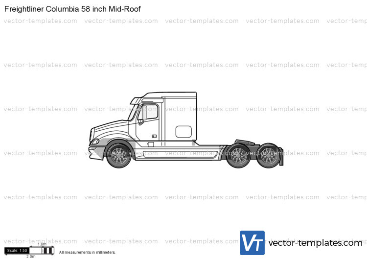 Freightliner Columbia 58 inch Mid-Roof