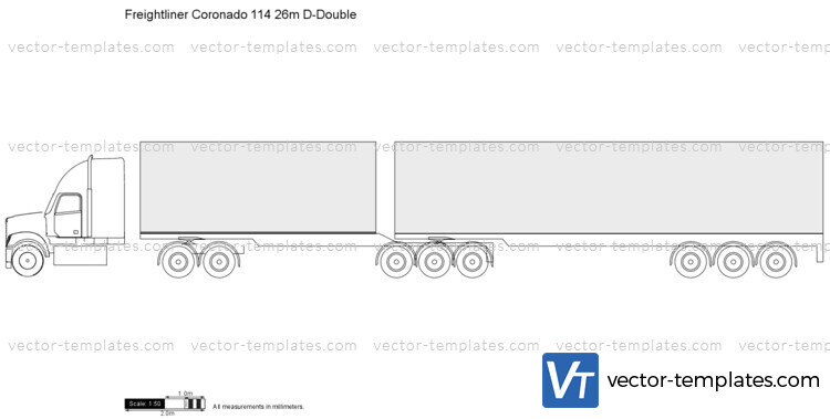 Freightliner Coronado 114 26m D-Double