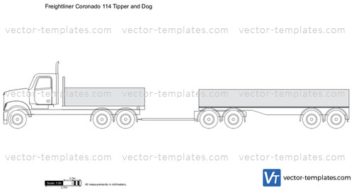 Freightliner Coronado 114 Tipper and Dog