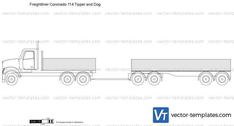 Freightliner Coronado 114 Tipper and Dog