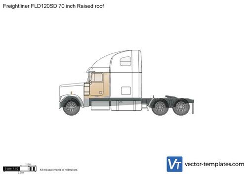 Freightliner FLD120SD 70 inch Raised roof