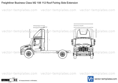 Freightliner Business Class M2 106 112 Roof Fairing Side Extension