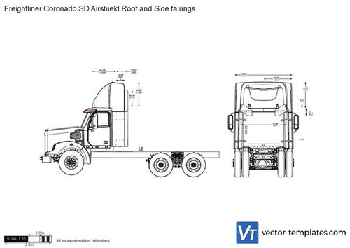 Freightliner Coronado SD Airshield Roof and Side fairings