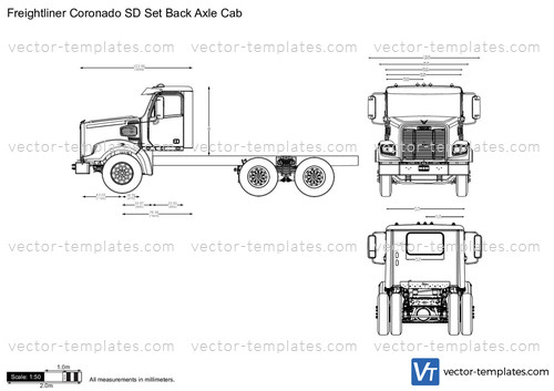 Freightliner Coronado SD Set Back Axle Cab