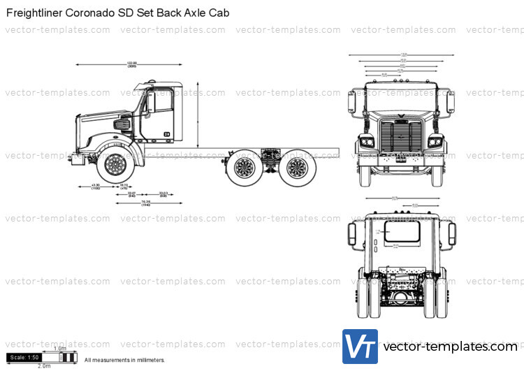 Freightliner Coronado SD Set Back Axle Cab