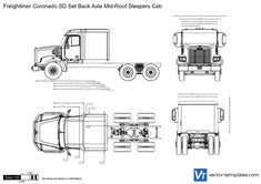Freightliner Coronado SD Set Back Axle Mid-Roof Sleepers Cab