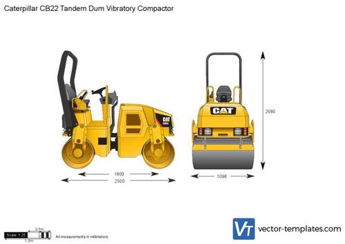 Caterpillar CB22 Tandem Dum Vibratory Compactor