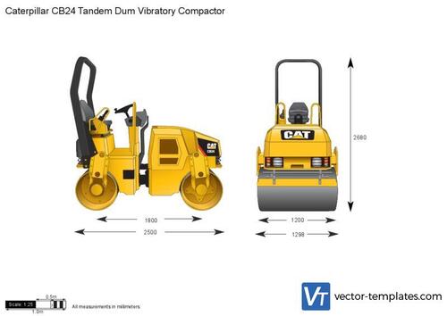 Caterpillar CB24 Tandem Dum Vibratory Compactor