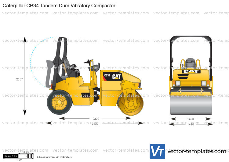 Caterpillar CB34 Tandem Dum Vibratory Compactor