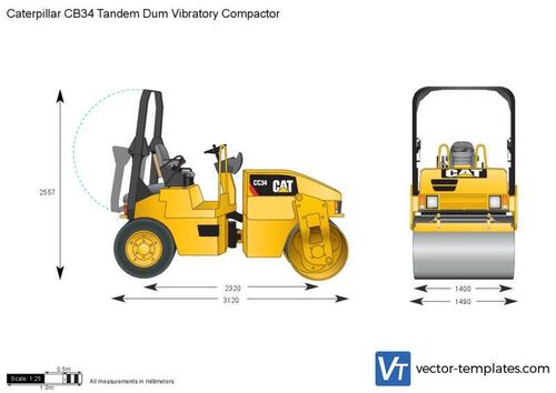 Caterpillar CB34 Tandem Dum Vibratory Compactor