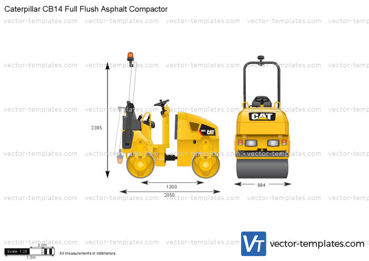 Caterpillar CB14 Full Flush Asphalt Compactor