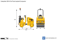 Caterpillar CB14 Full Flush Asphalt Compactor