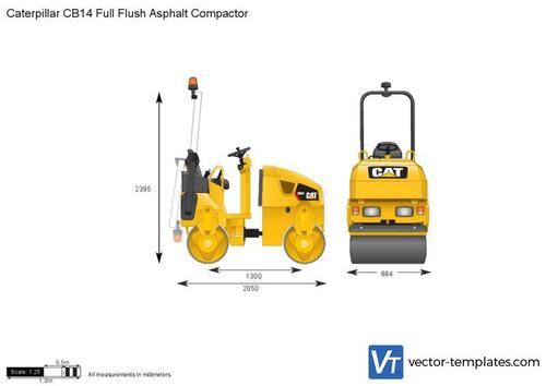 Caterpillar CB14 Full Flush Asphalt Compactor