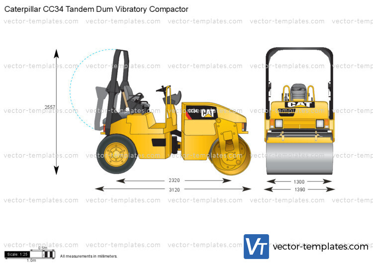 Caterpillar CC34 Tandem Dum Vibratory Compactor