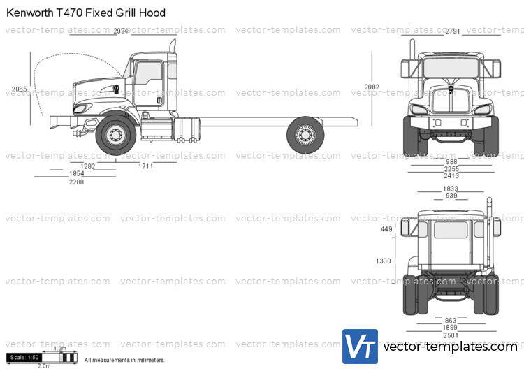 Kenworth T470 Fixed Grill Hood