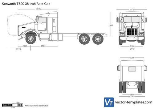 Kenworth T800 38 inch Aero Cab