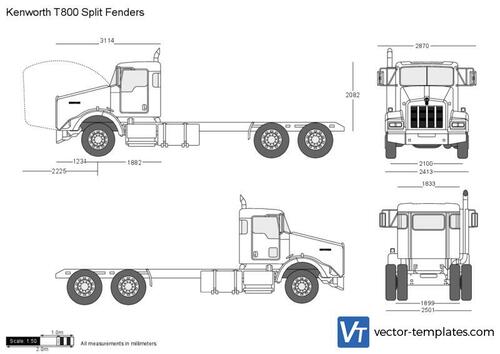 Kenworth T800 Split Fenders