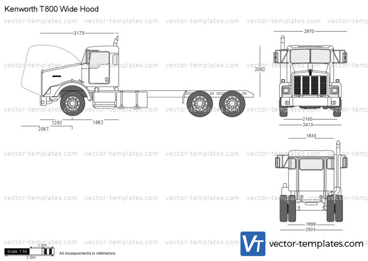 Kenworth T800 Wide Hood