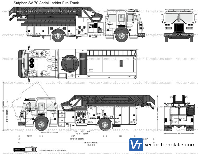 Sutphen SA 70 Aerial Ladder Fire Truck