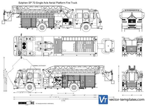 Sutphen SP 70 Single Axle Aerial Platform Fire Truck