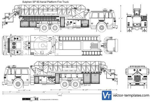 Sutphen SP 90 Aerial Platform Fire Truck