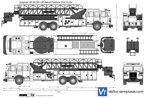 Sutphen SP 90 SP 100 Aerial Platform Fire Truck