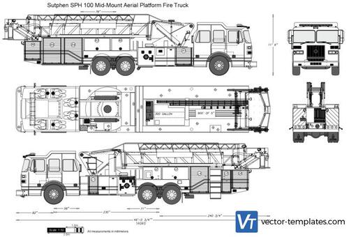 Sutphen SPH 100 Mid-Mount Aerial Platform Fire Truck