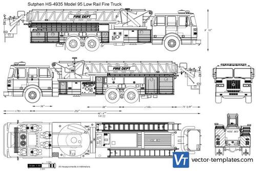 Sutphen HS-4935 Model 95 Low Rail Fire Truck