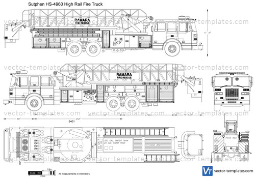 Sutphen HS-4960 High Rail Fire Truck